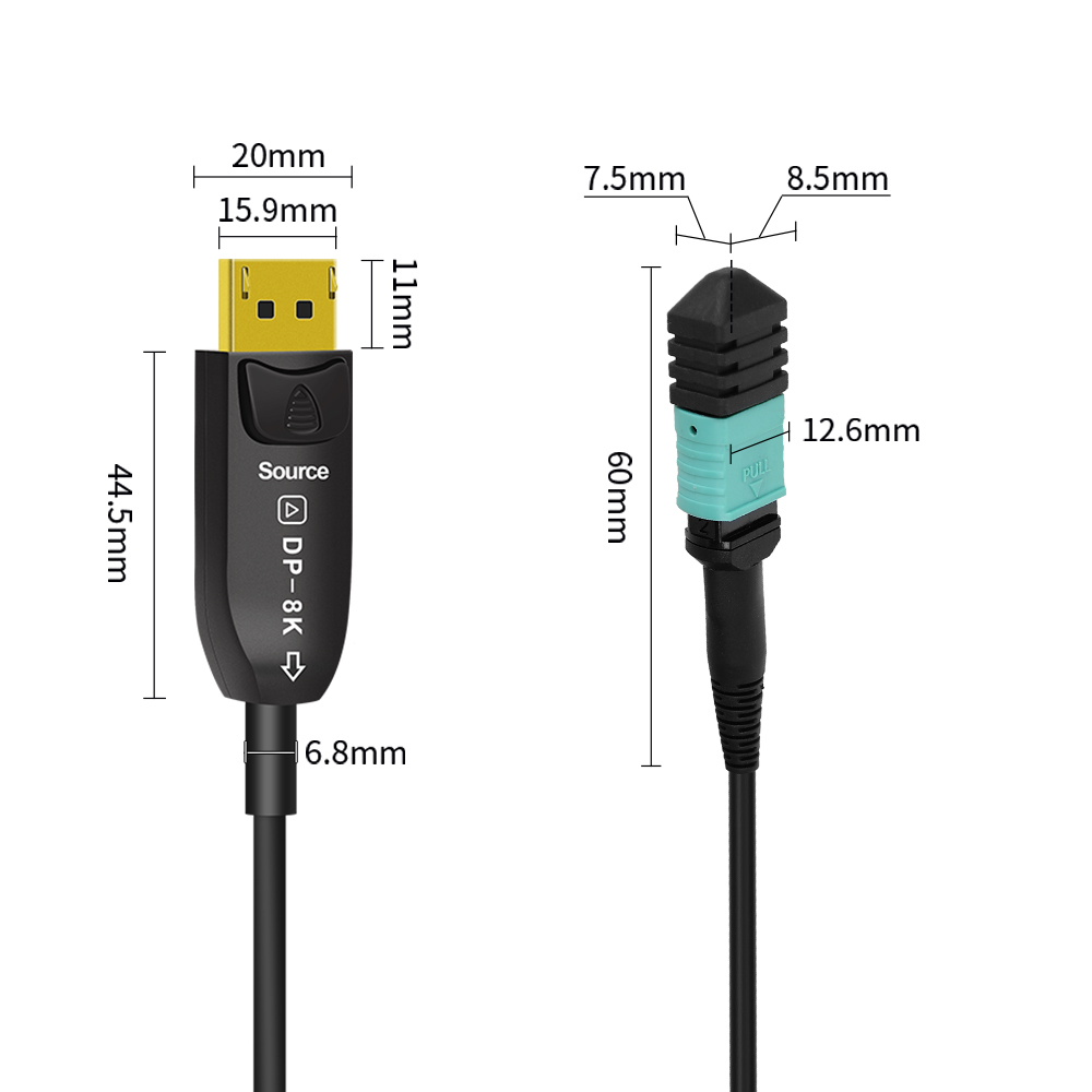 slim optical dp cable